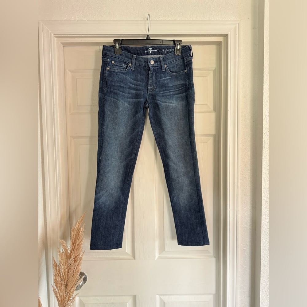 7 For all Mankind ‘A’ Pocket Skinny Crop Jeans, Size 27